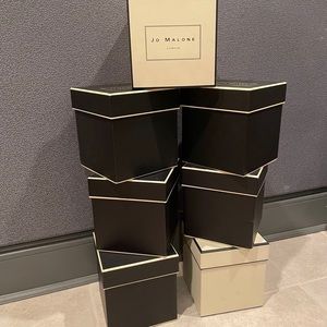 Empty Jo Malone boxes. Just the box. Sizes shown. Great for crafting!